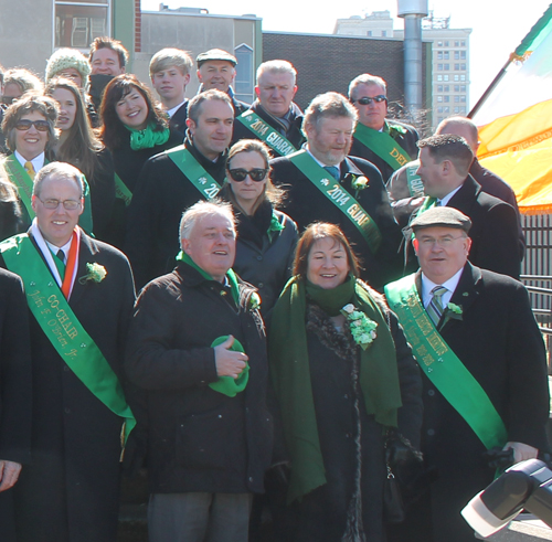 Irish dignitaries at Cleveland St Patrick's Day Parade 2014