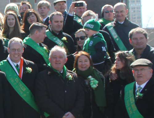 Irish dignitaries at Cleveland St Patrick's Day Parade 2014