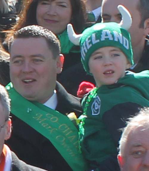 Parade Co-Chair Mark Owens and son