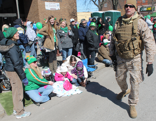 Soldier in the crowd