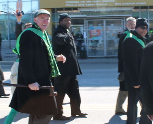 Councilman Marty Sweeney, Director Blaine Griffin and Mayor Frank Jackson