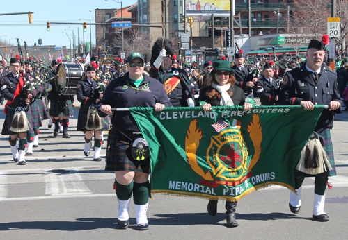 Cleveland Firefighters Memorial Pipes and Drums at St Patrick's Day Parade