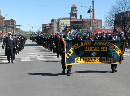 Cleveland Firefighters Shamrock Club at St Patrick's Day Parade