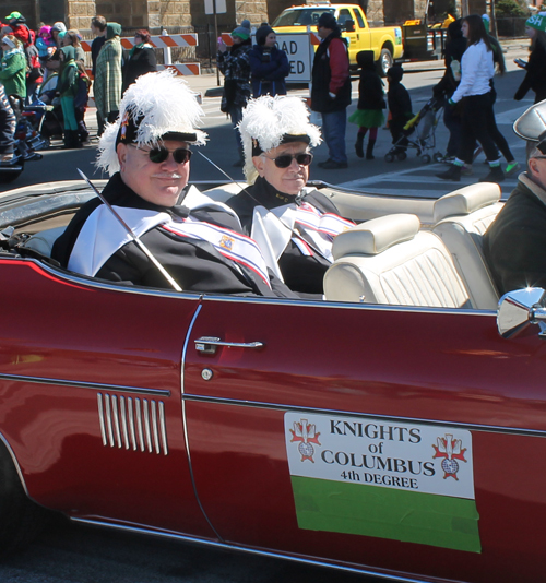 4th degree Cleveland Knights of Columbus marching in the 148th Cleveland St Patrick's Day Parade