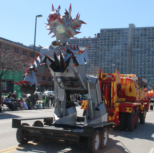 Monster truck at Cleveland 2015 St Patrick's Day parade