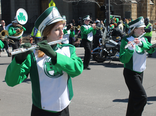 Holy Name High School band in the 148th Cleveland St Patrick's Day Parade