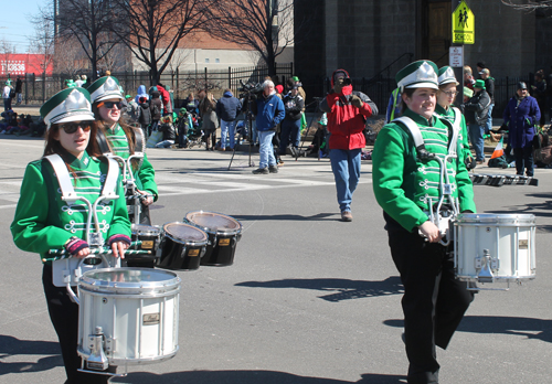 Holy Name High School band in the 148th Cleveland St Patrick's Day Parade