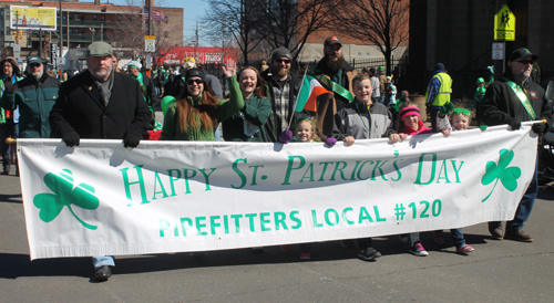 Pipefitters Local 120  marched in the 148th Cleveland St Patrick's Day Parade