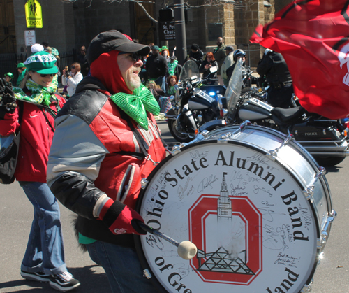Cleveland Ohio State Alumni marching in the 148th Cleveland St Patrick's Day Parade
