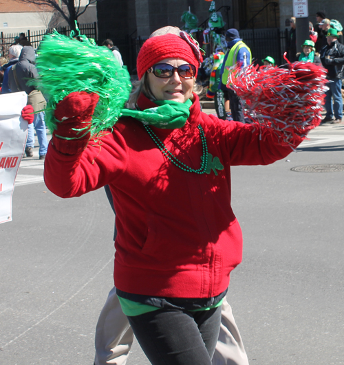 Cleveland Ohio State Alumni marching in the 148th Cleveland St Patrick's Day Parade