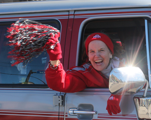 Cleveland Ohio State Alumni marching in the 148th Cleveland St Patrick's Day Parade