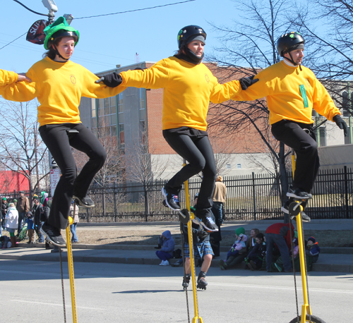 St. Helen Unicycle Drill Team at Cleveland St Patrick's Day Parade 2015