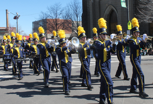 St Ignatius HS Band at Cleveland 2015 St Patrick's Day parade