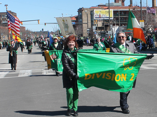 Division 2 banner at 2015 Cleveland St Patrick Day Parade