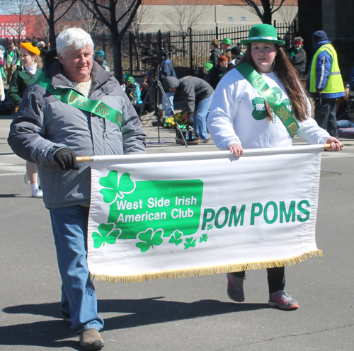 Pom Poms - West Side Irish American Club in the 148th Cleveland St Patrick's Day Parade