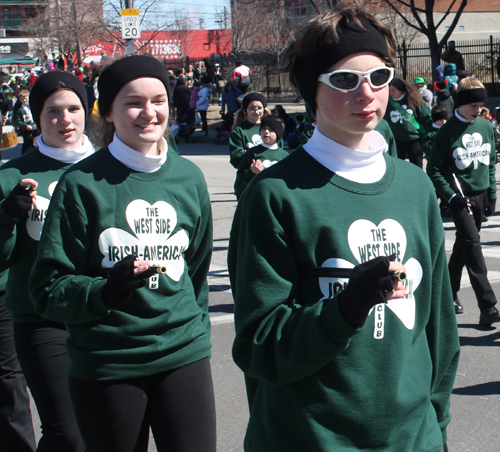 Pom Poms - West Side Irish American Club in the 148th Cleveland St Patrick's Day Parade