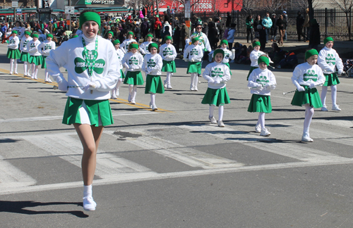 Majorettes - West Side Irish American Club in the 148th Cleveland St Patrick's Day Parade