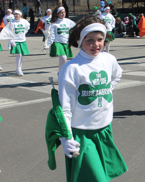 Majorettes - West Side Irish American Club in the 148th Cleveland St Patrick's Day Parade