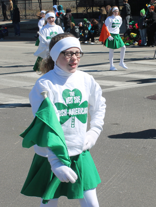 Majorettes - West Side Irish American Club in the 148th Cleveland St Patrick's Day Parade