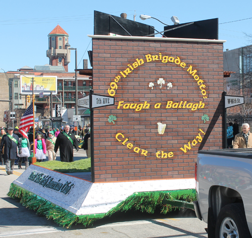 Float of the - West Side Irish American Club in the 148th Cleveland St Patrick's Day Parade