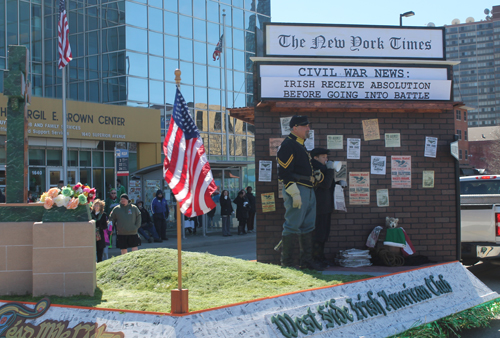 Float of the - West Side Irish American Club in the 148th Cleveland St Patrick's Day Parade