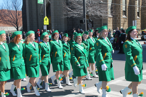 Ladies Drill Team - West Side Irish American Club in the 148th Cleveland St Patrick's Day Parade