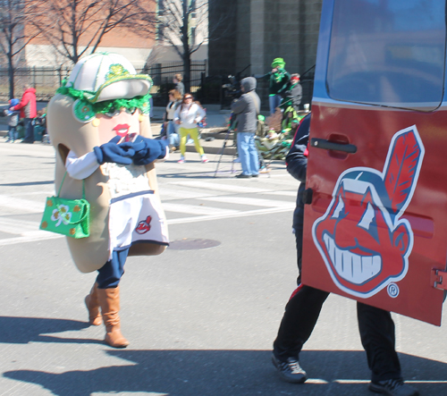 Cleveland Indians mascot at parade