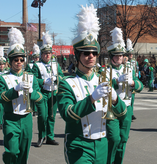St. Vincent-St. Mary High School Marching Band at Cleveland St Patrick's Day Parade