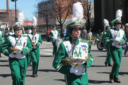 St. Vincent-St. Mary High School Marching Band at Cleveland St Patrick's Day Parade