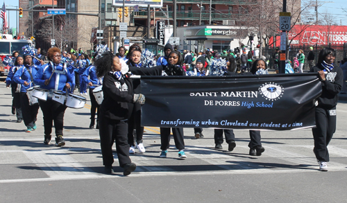 Saint Martin de Porress High School at the 2015 Cleveland St. Patrick's Day Parade