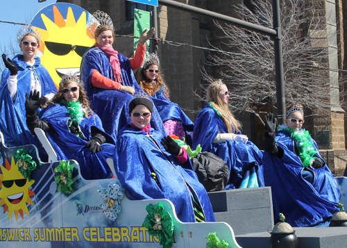 Brunswick Summer Queen and Court at Cleveland St Patrick's Day Parade