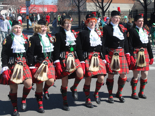 women marching at Cleveland St Patrick's Day Parade