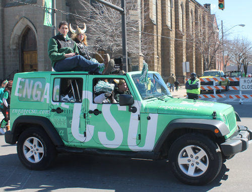 Cleveland State University students at 2015 Cleveland St Patrick's Day Parade