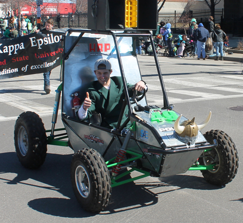 Cleveland State University students at 2015 Cleveland St Patrick's Day Parade