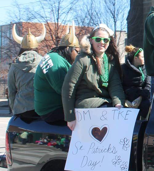 Cleveland State University students at 2015 Cleveland St Patrick's Day Parade