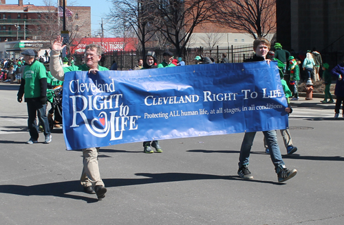 Cleveland Chapter of Right to Life  marching in the 148th Cleveland St Patrick's Day Parade