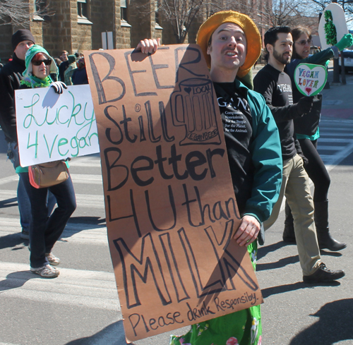 Beer better than milk sign - Cleveland Vegans