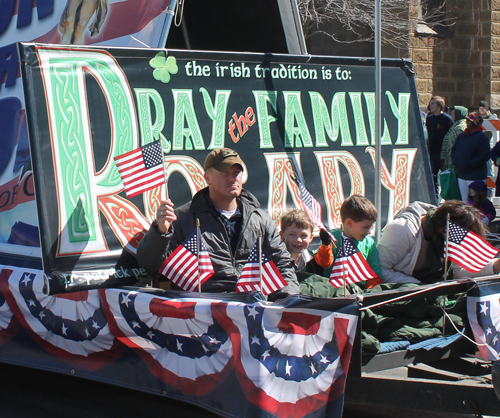 The Cleveland Diocesan Union of Holy Name Societies  marching in the 148th Cleveland St Patrick's Day Parade