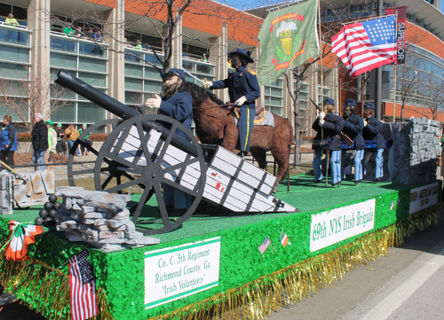 Irish American Club East Side float in the 2015 St Patrick's Day Parade
