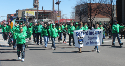 Sea of Blue Cleveland - Cleveland Police at St. Patrick's Day Parade 2015 in Cleveland