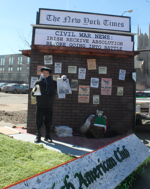 West Side Irish American Club 2015 float for the St Patrick's Day Parade