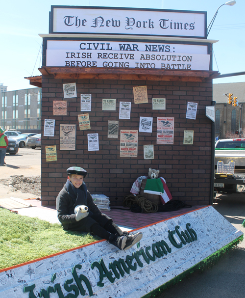 West Side Irish American Club 2015 float for the St Patrick's Day Parade