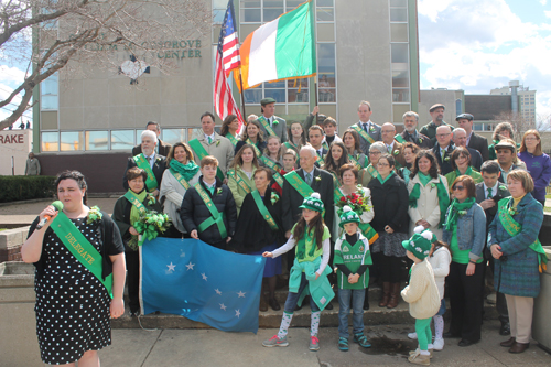 Katie Cooper sang the Irish National Anthem in Gaelic and then the United States National Anthem