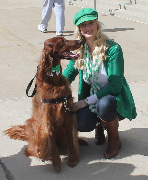 Irish setters at  the 2016 St. Patrick's Day Parade in Cleveland