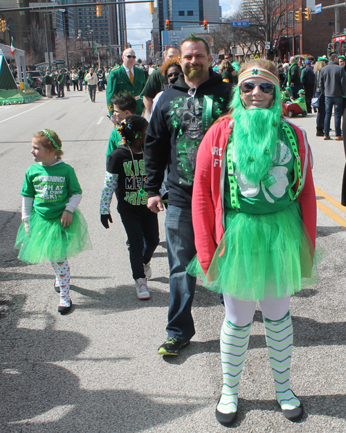 young girl with green beard