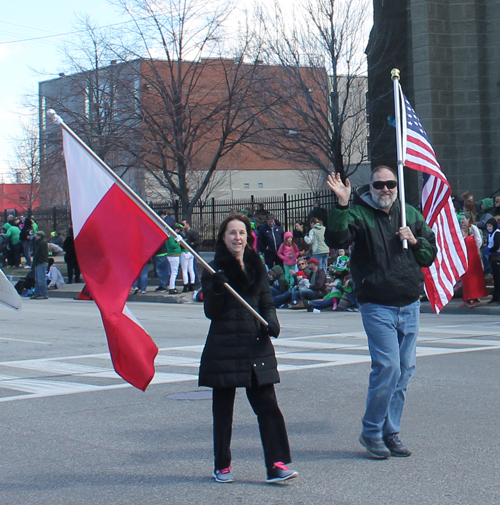 Polonia marchers at St. Patrick's Day 2016 in Cleveland