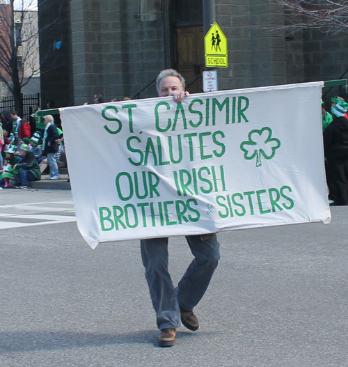 Joe Feckanin - Polonia marchers at St. Patrick's Day 2016 in Cleveland