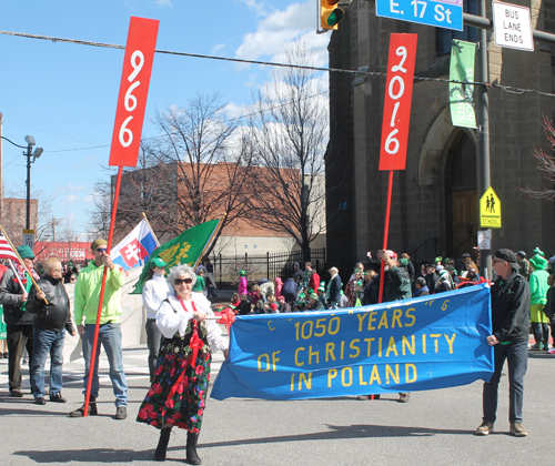 Polonia marchers at St. Patrick's Day 2016 in Cleveland