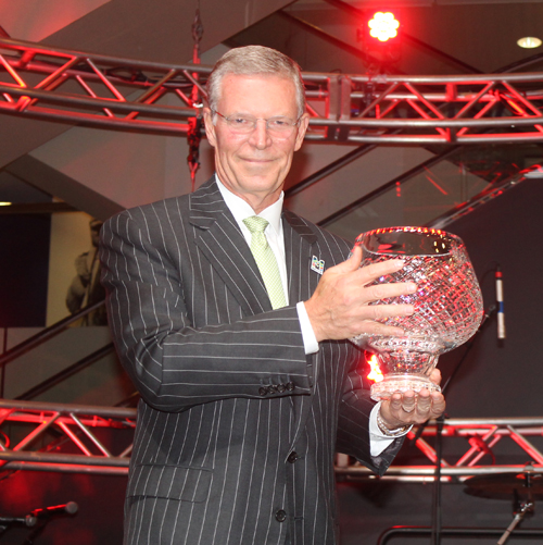 Chris Connor with crystal bowl