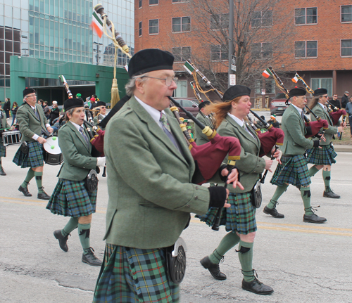 Irish American Club East Side Pipes and Drums at St Patrick's Day Parade in Cleveland